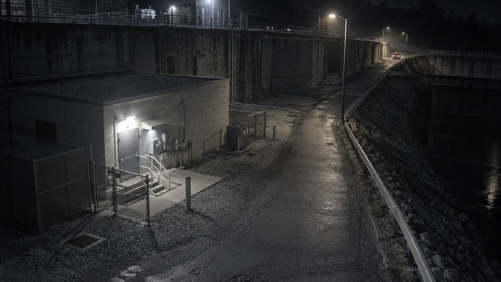 Anonymous low-light utility yard